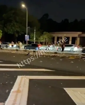 广州天河公园车祸